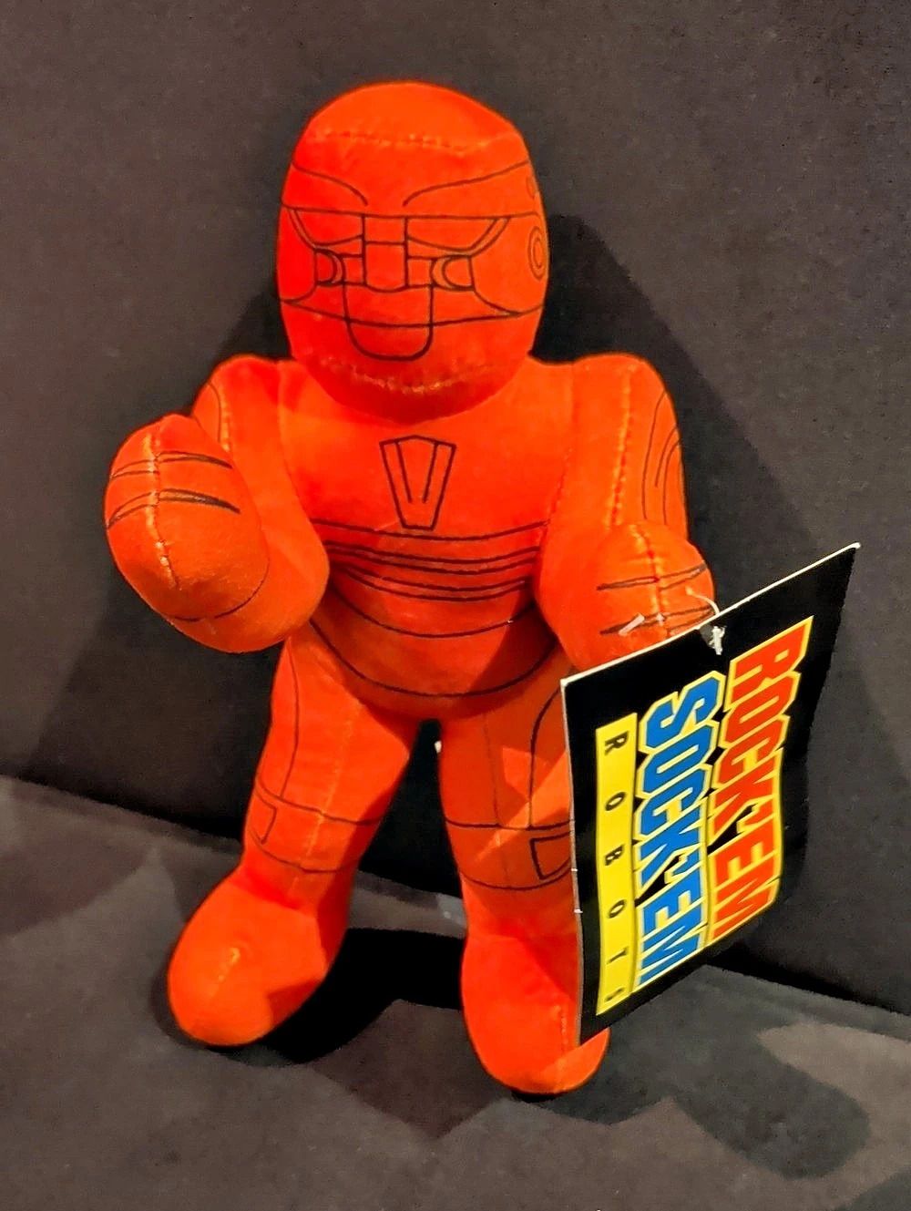 Rock 'Em Sock 'Em Robots Orange Plush Toy NWT